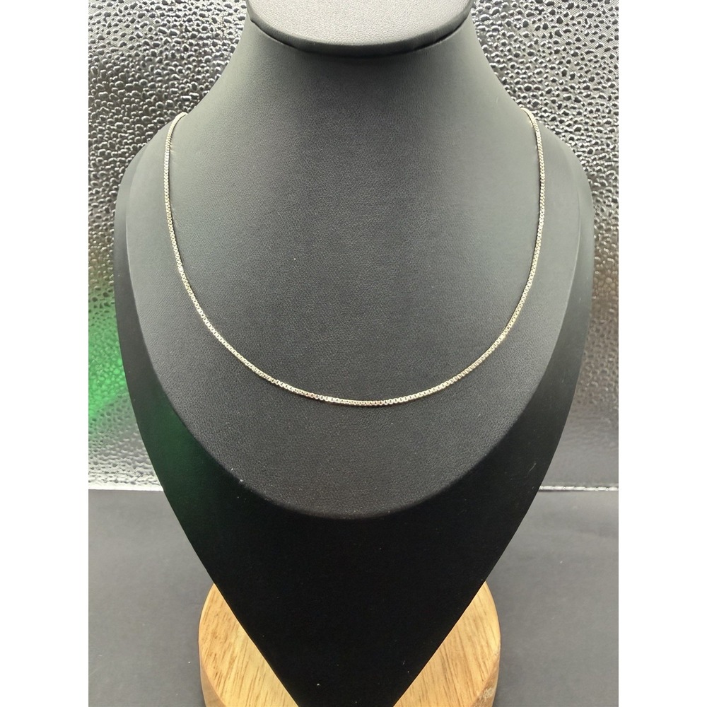 30" Sterling Silver Box Chain Necklace 1 MM 925 J30